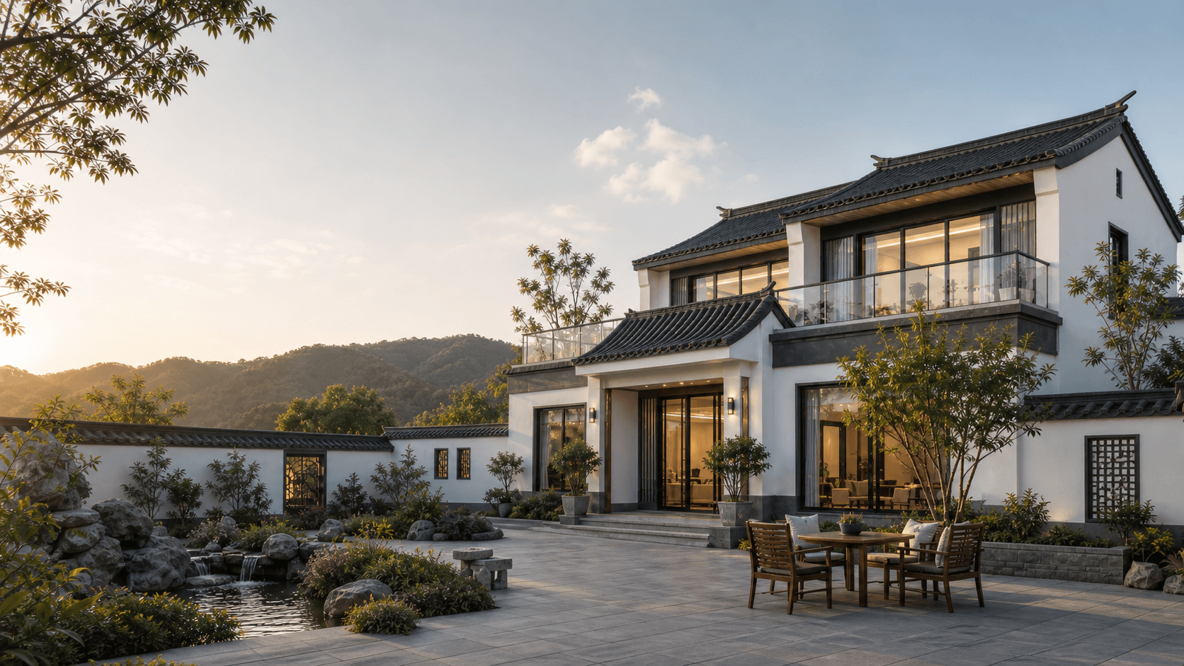 现代新中式乡墅庭院